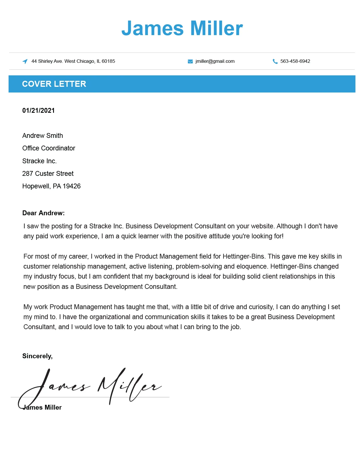 35482 skills experience cover letter