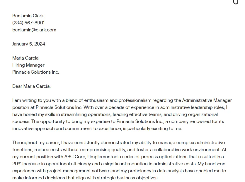 35509 cover letter formatting