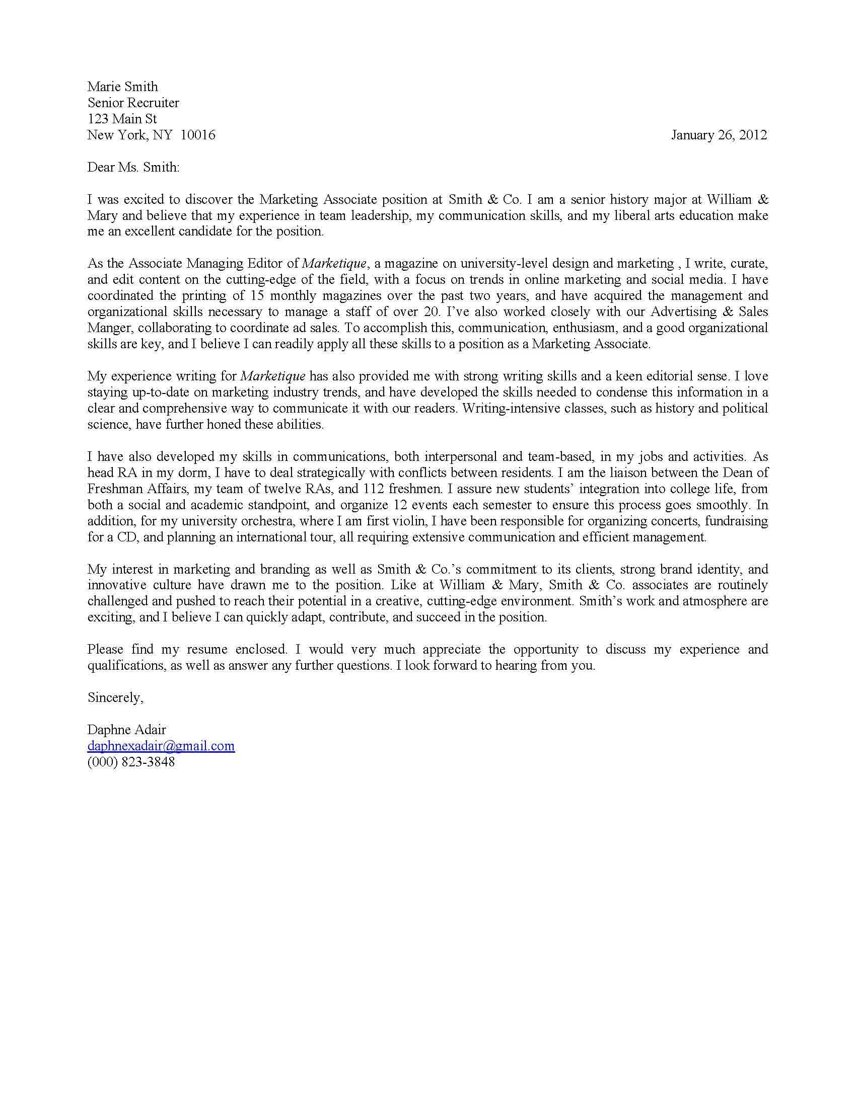 35517 tailoring cover letter