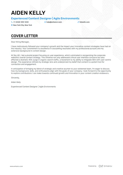 35519 cover letter content manager experience