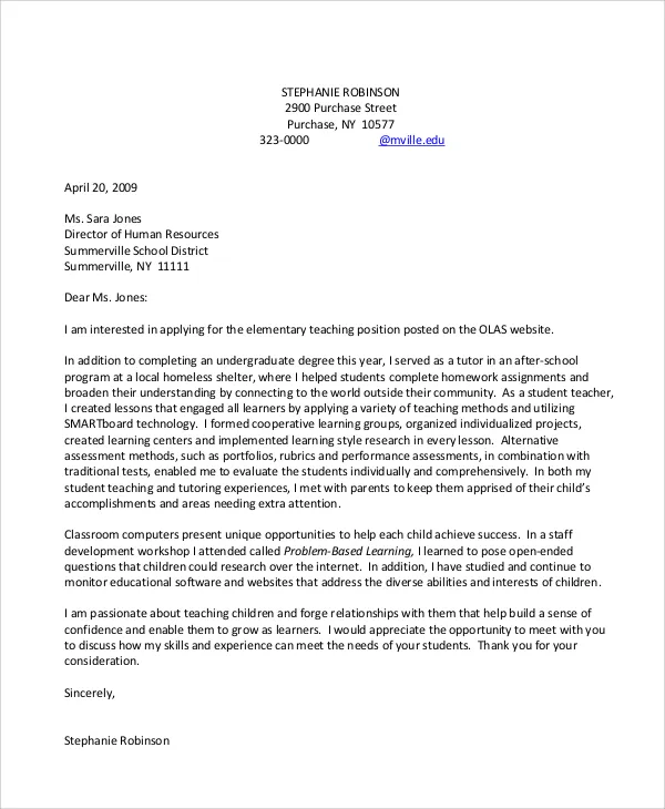 35524 cook cover letter transferable skills