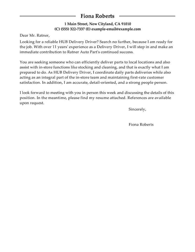 35528 delivery driver cover letter tips 6