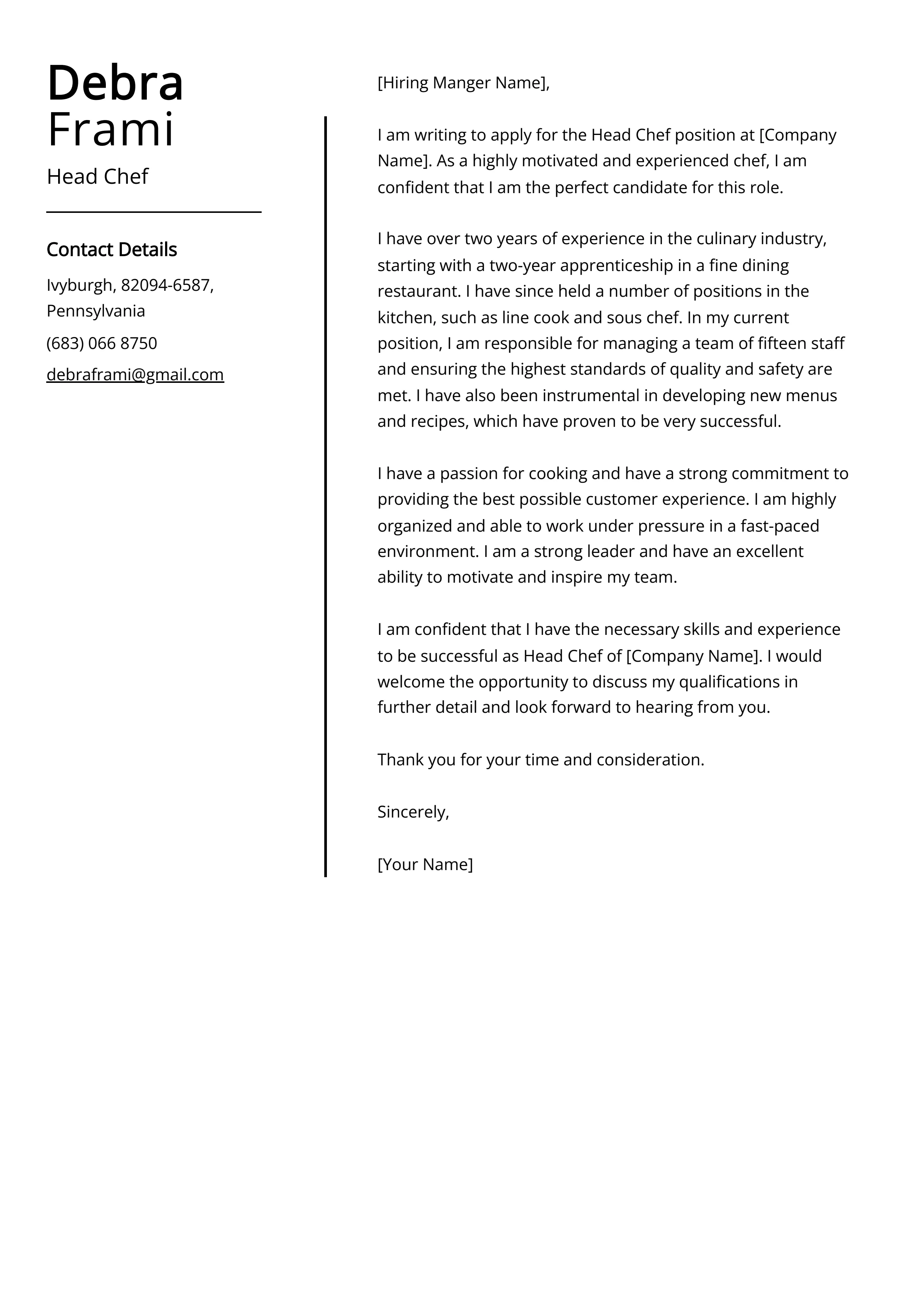 35533 chef passion personality