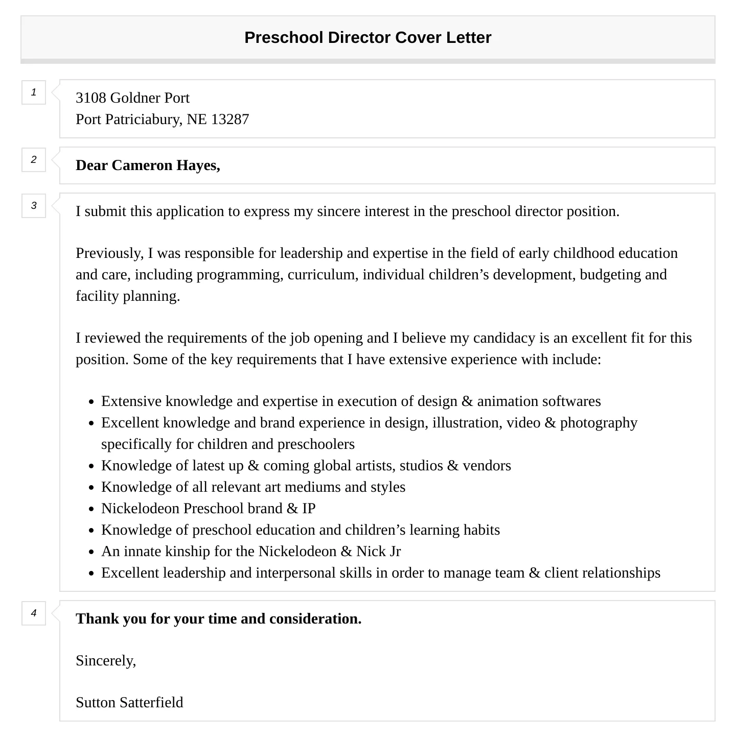 35534 preschool director communication