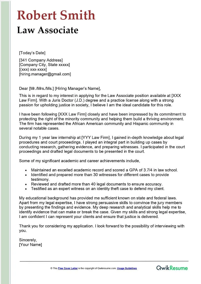 35556 law student cover letter header