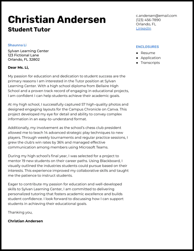 35560 proofreading cover letter