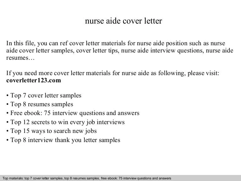 35565 nurse aide cover letter header