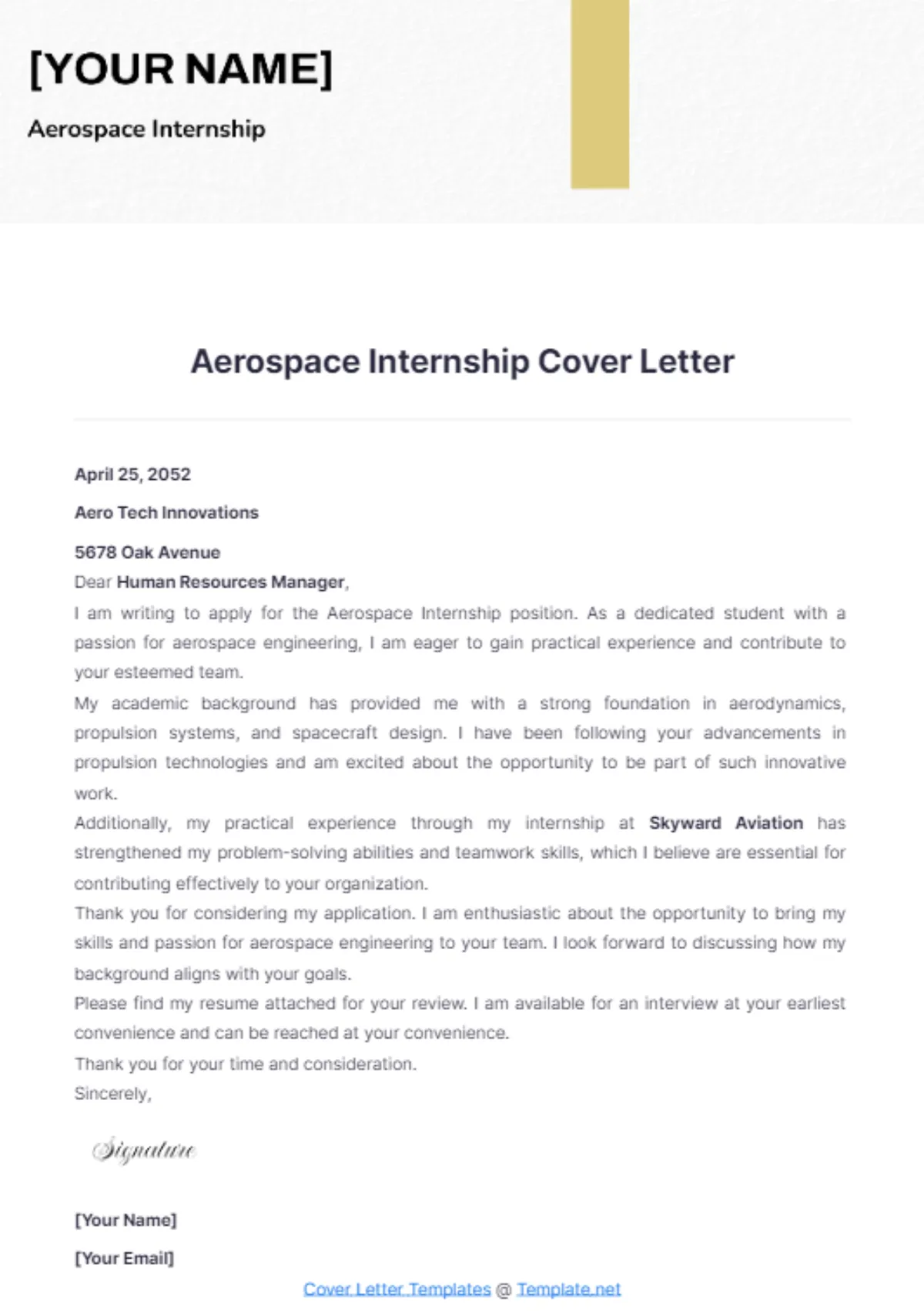 35568 aerospace cover letter importance