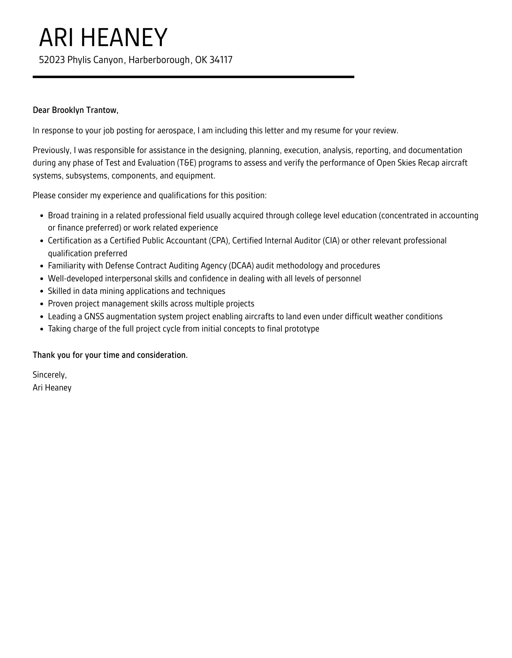 35568 aerospace cover letter skills