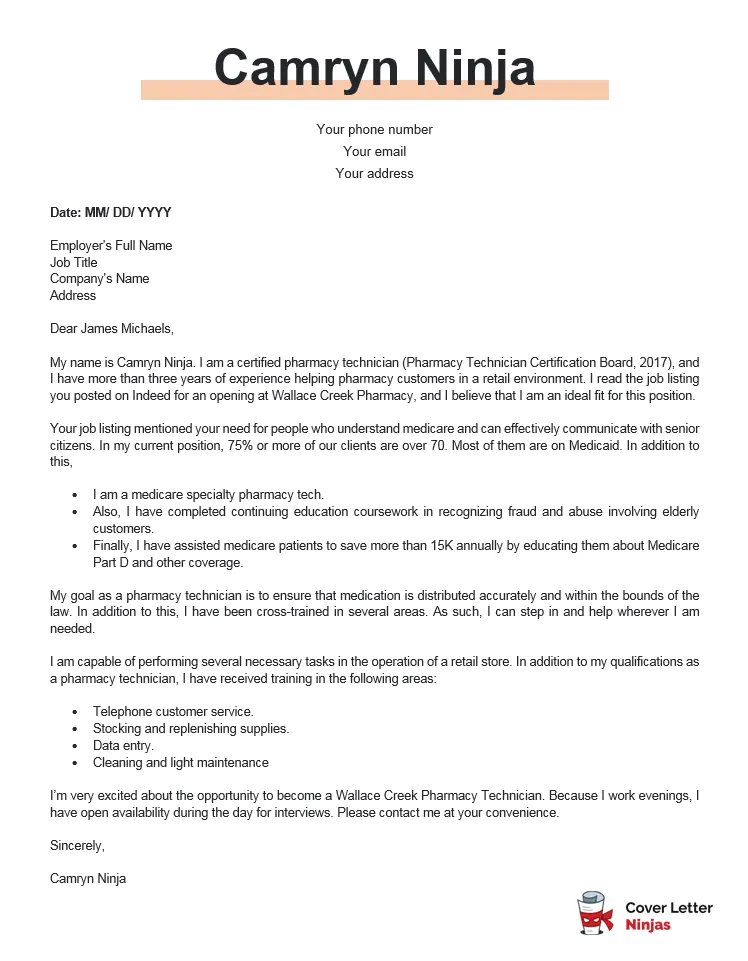 35575 cover letter formatting