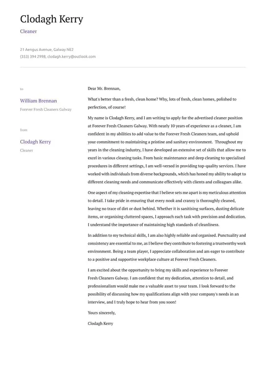 35590 cleaning job cover letter mistakes