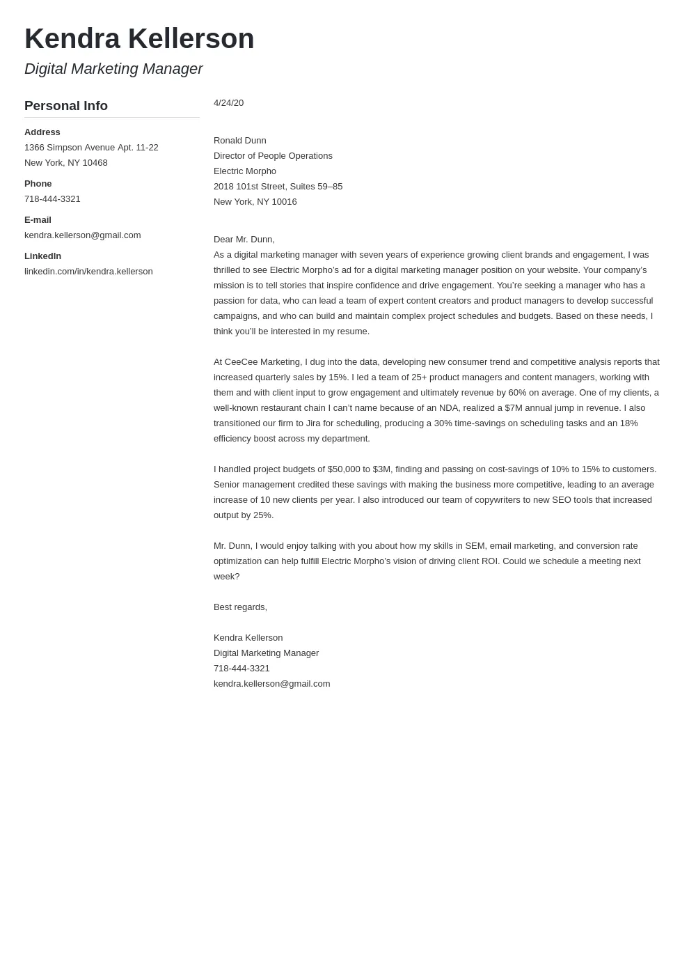 35618 social media manager cover letter