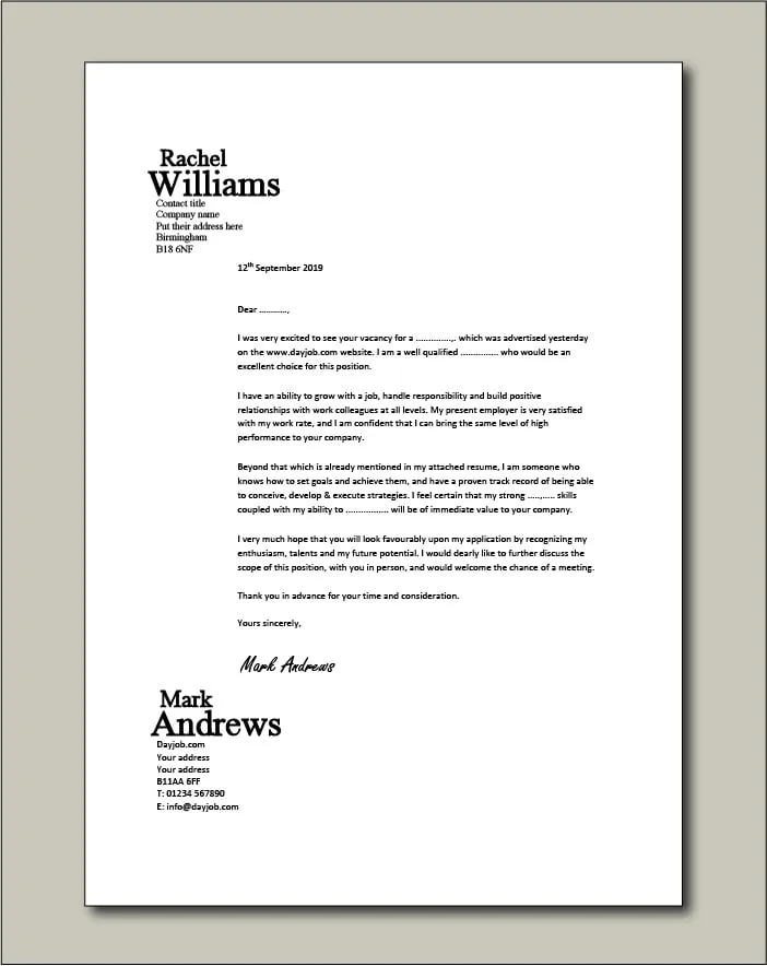 35628 cover letter formatting