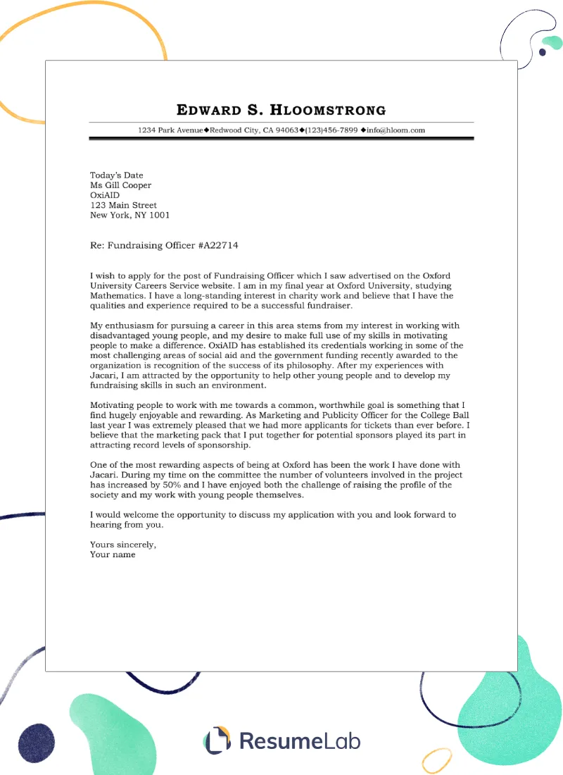 35642 proofreading cover letter