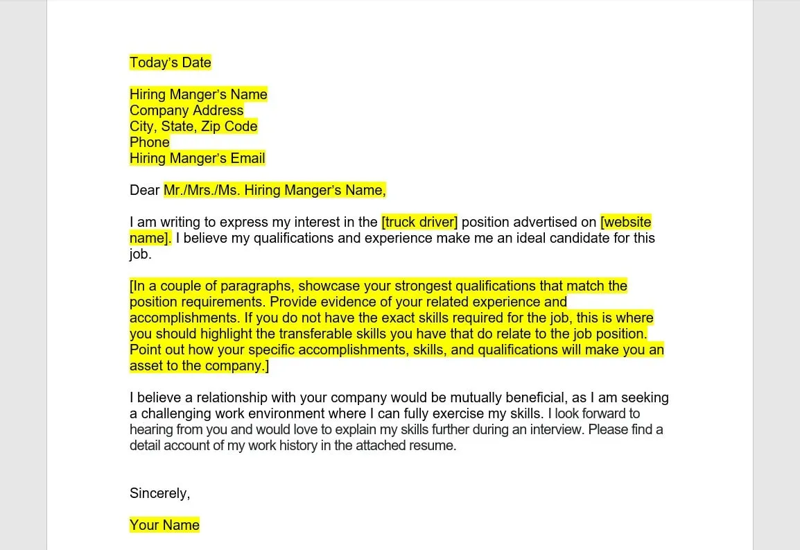 35660 truck driver cover letter image3