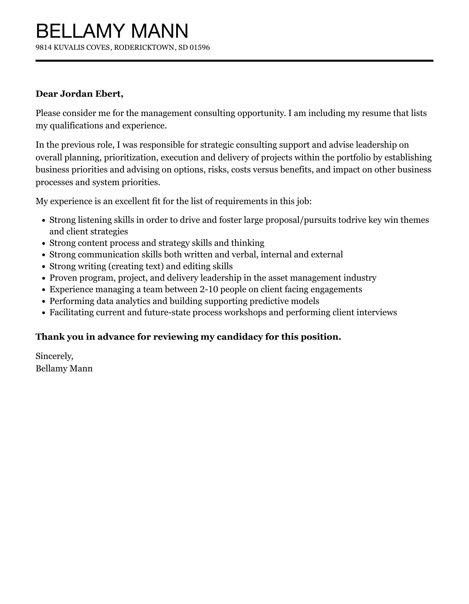 35665 formatting cover letter