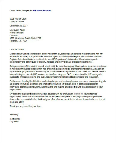 35667 hr cover letter components