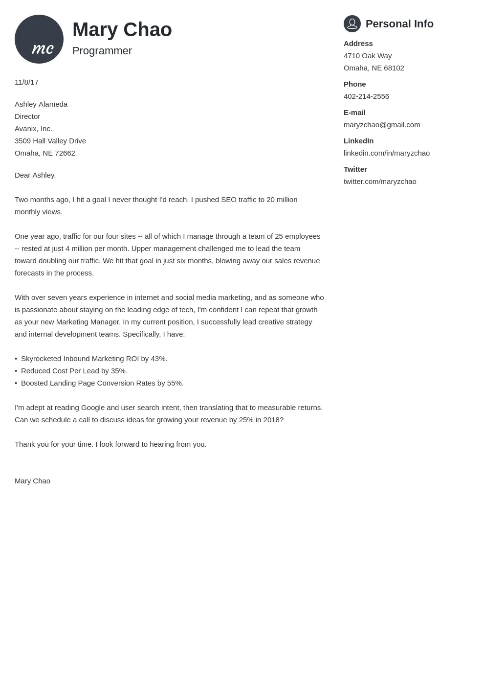 35687 proofreading cover letter