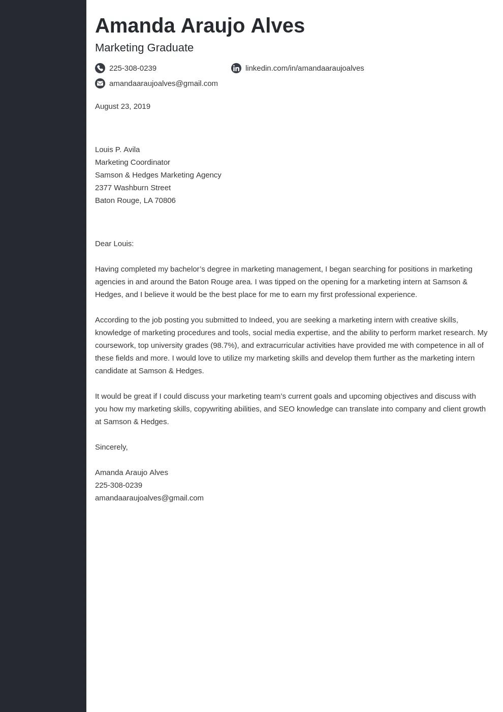 35688 proofreading cover letter