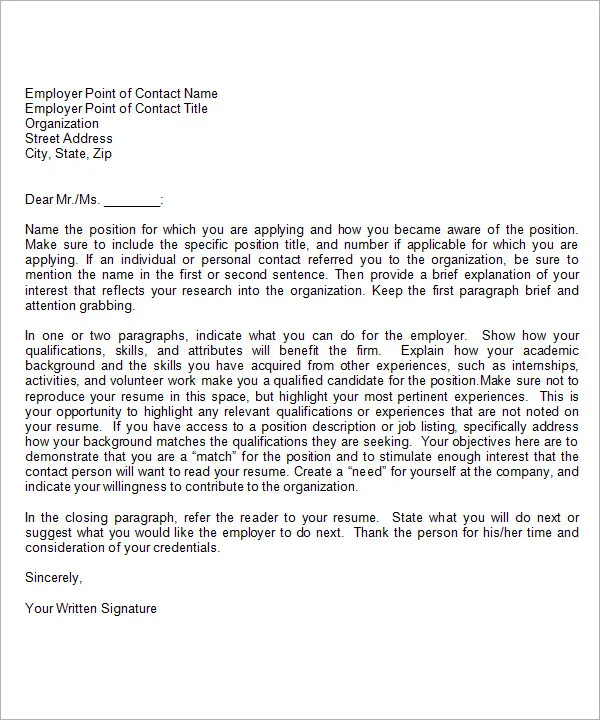 35689 cover letter format