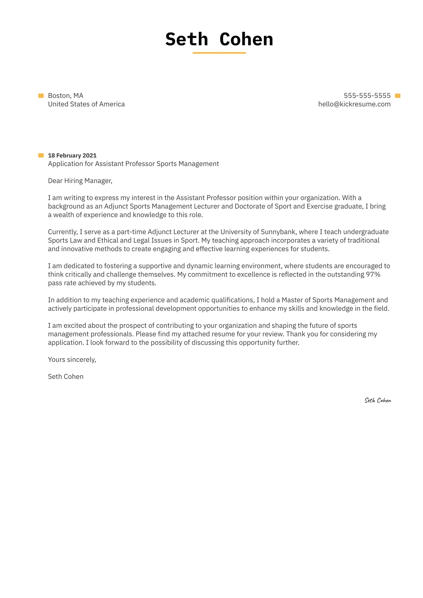 35693 sports marketing cover letter