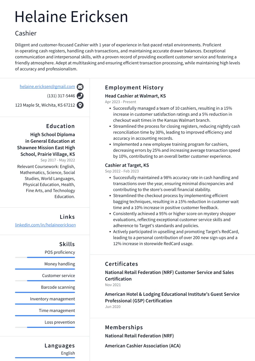 35699 cashier cover letter example