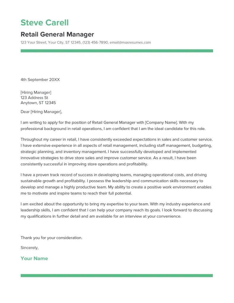 35701 retail manager role responsibilities