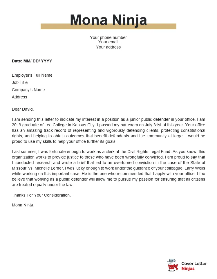 35703 tailoring cover letter