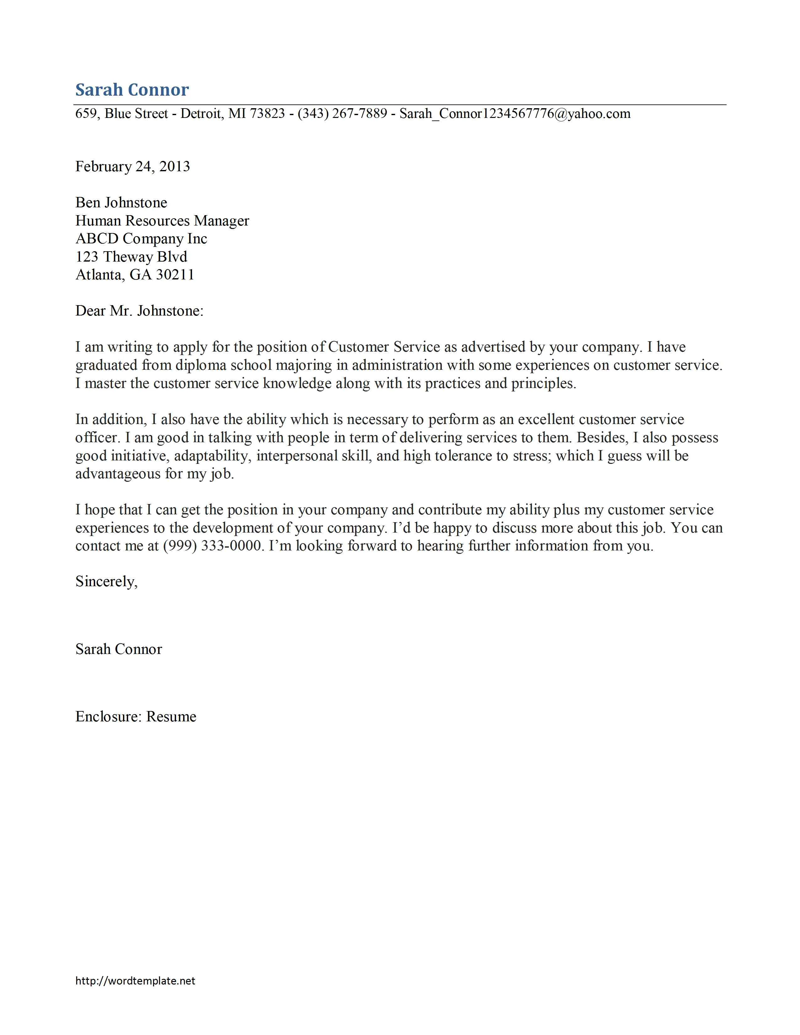 35708 cover letter formatting