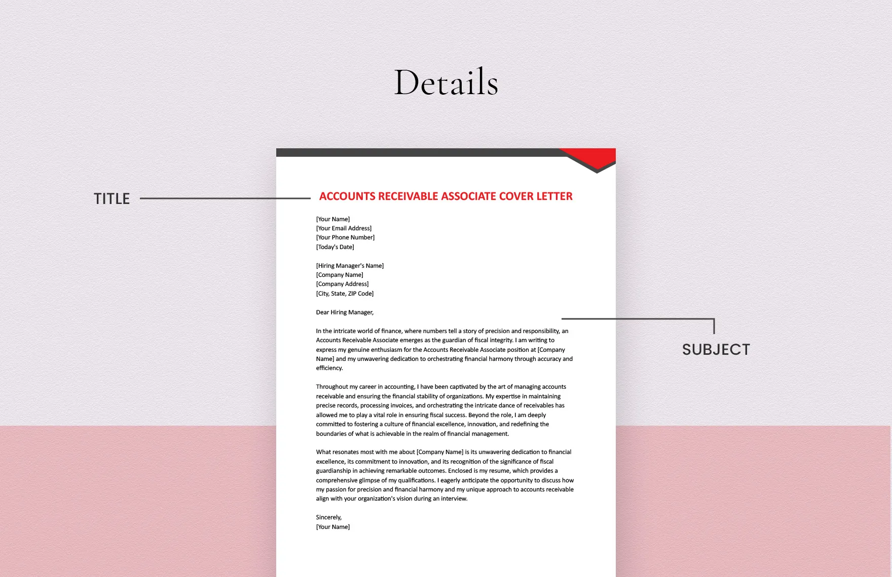 35712 accounts receivable cover letter mistakes