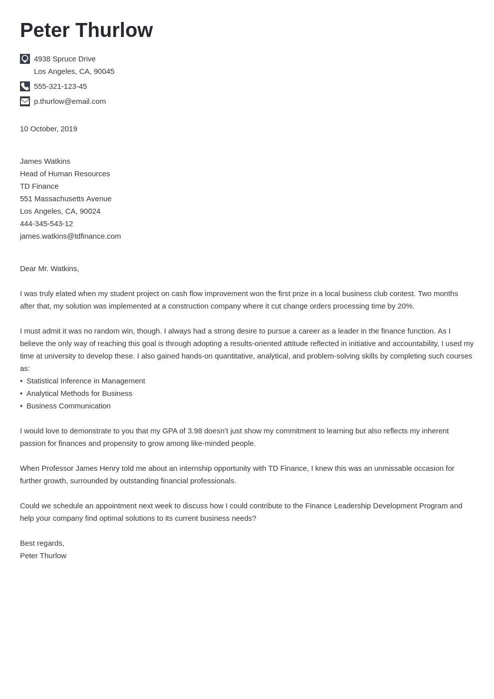 35719 finance internship cover letter formatting