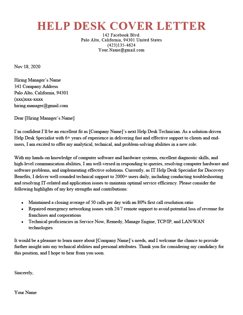 35723 help desk cover letter proofreading