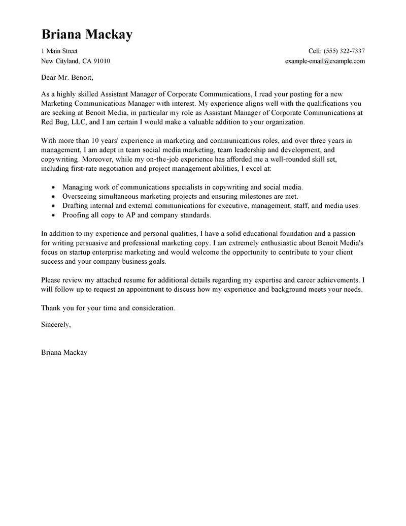 35733 cover letter formatting
