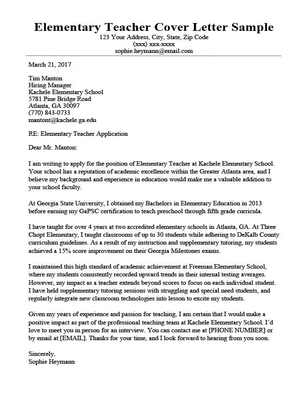 35749 teacher cover letter header