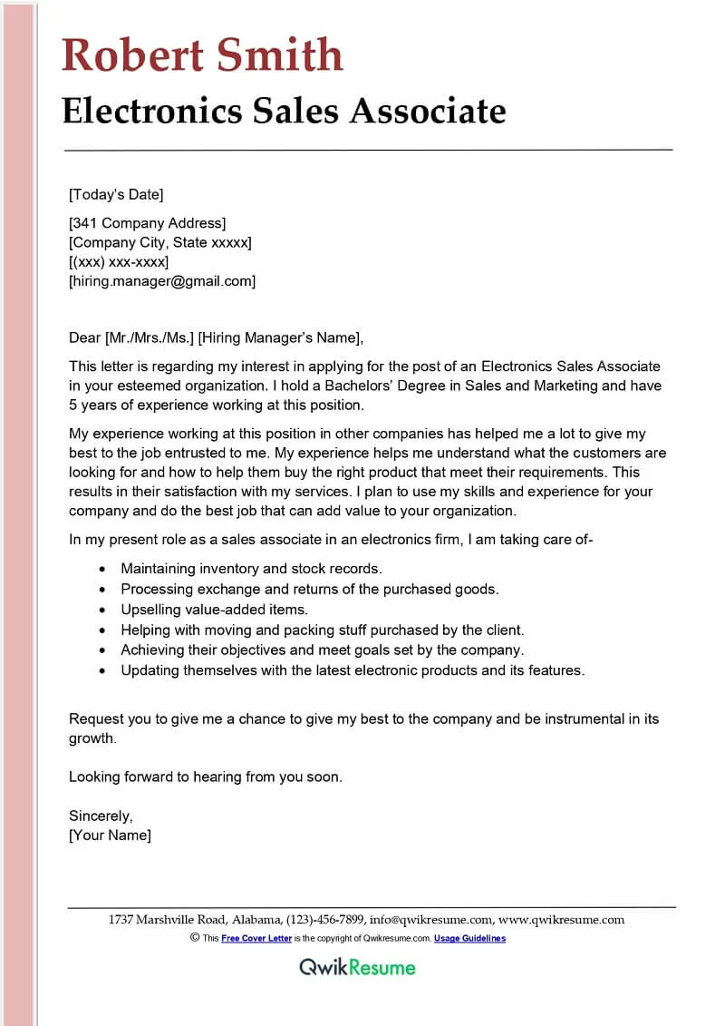 35761 contact information cover letter
