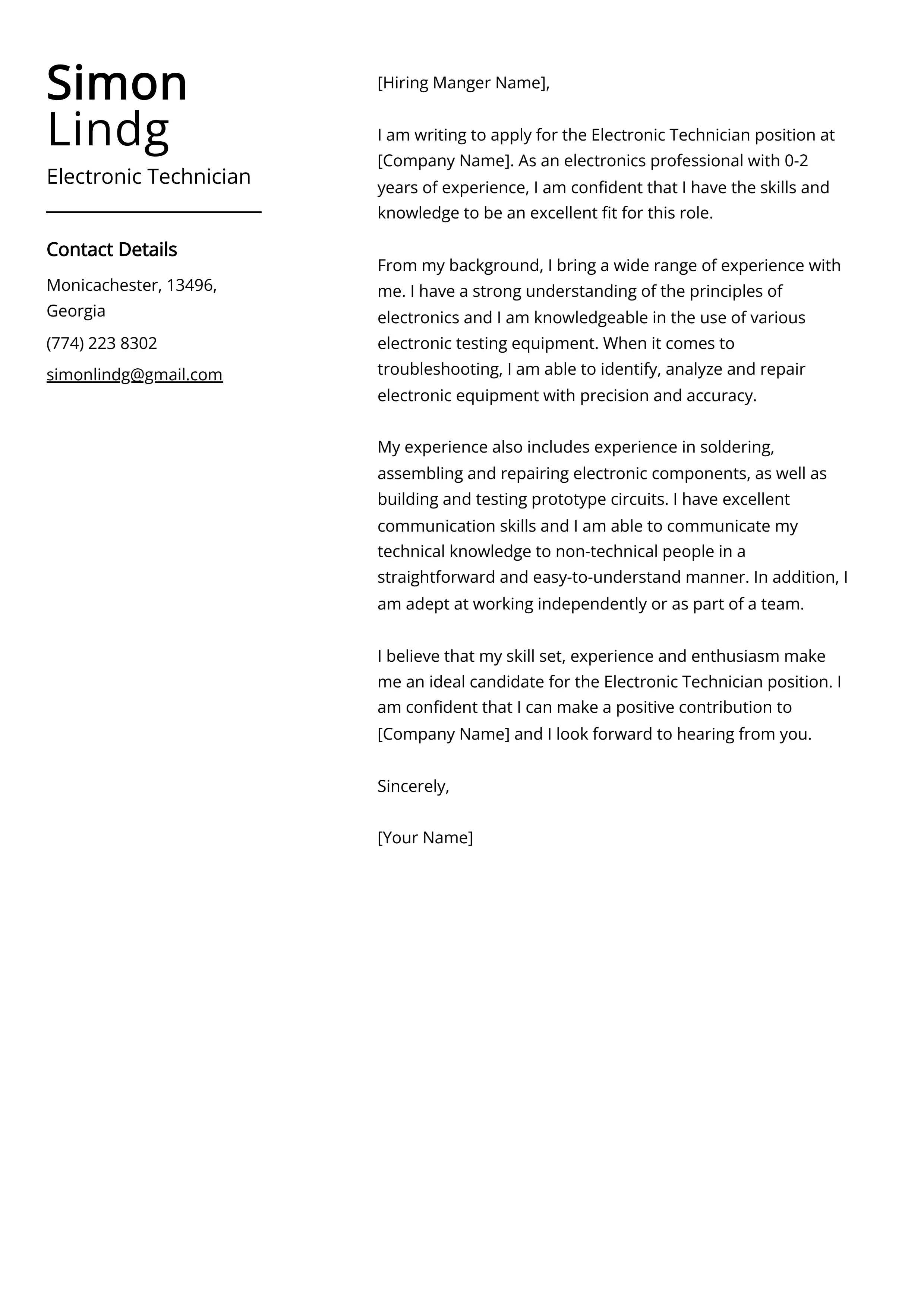 35761 cover letter formatting