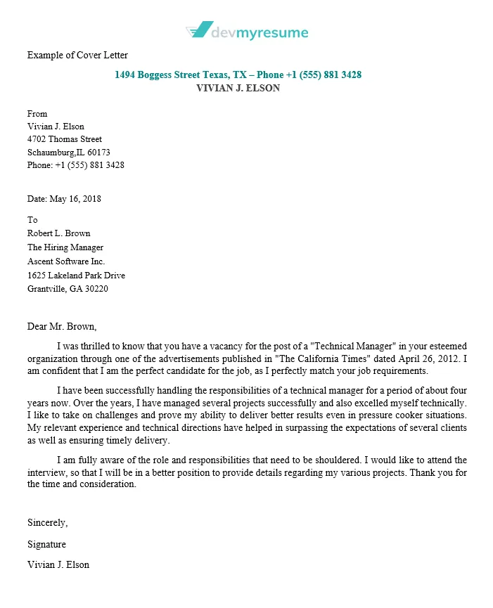 35766 cover letter components