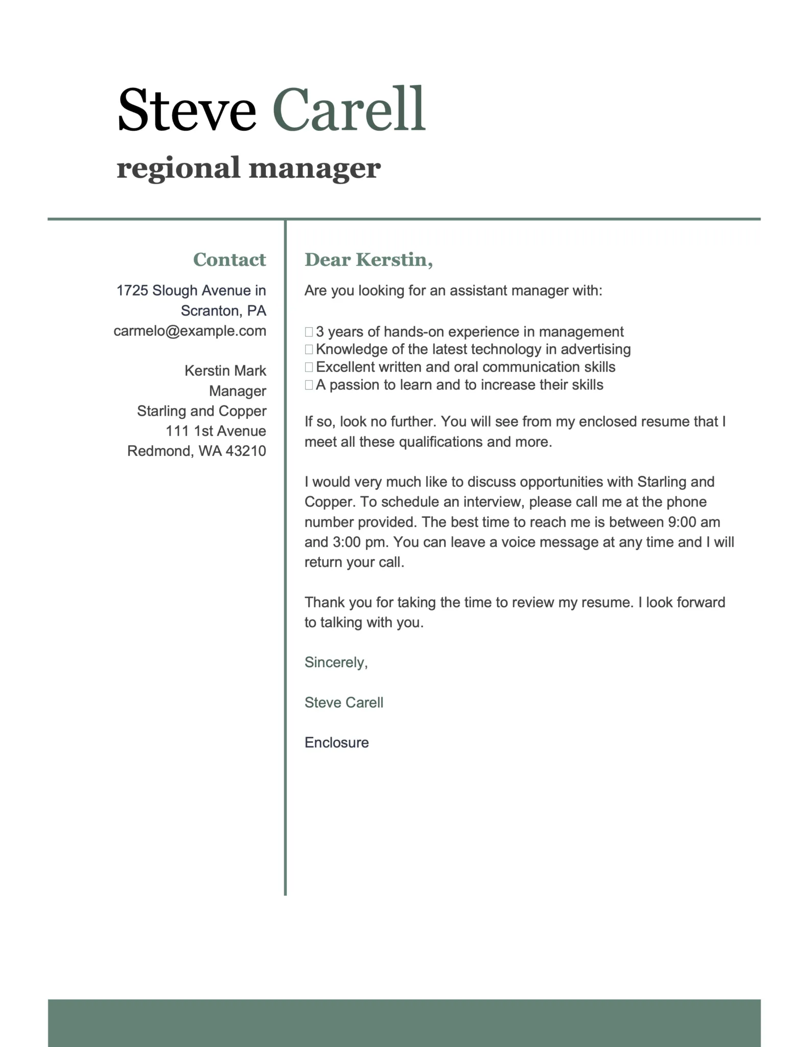 35767 cover letter format enthusiasm