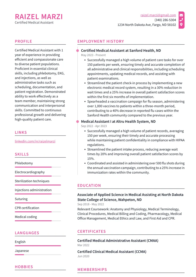 35769 medical assistant skills