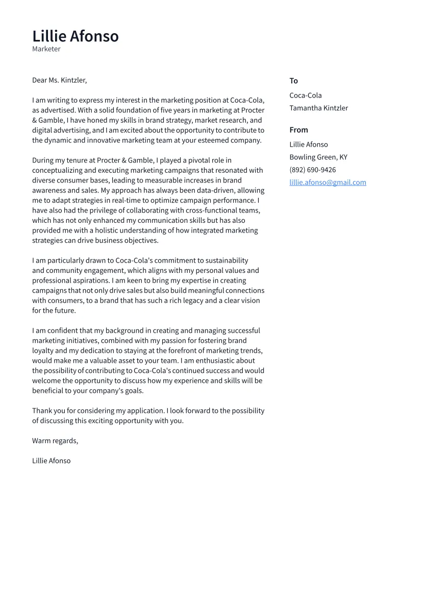 35781 cover letter call to action